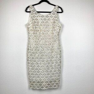 RSVP Women's 10 White Metallic Scale Mermaid